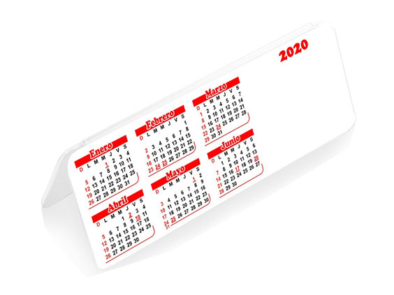 Calendario PVC Carpita Mediana 21 x 10 cm.