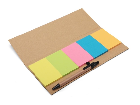 (Art. Clm848Nf) Set de post-its Eco con bolígrafo