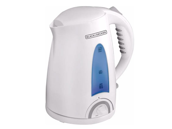 Pava Eléctrica Black & Decker 1.7l Ke002w Mate Agua Caliente