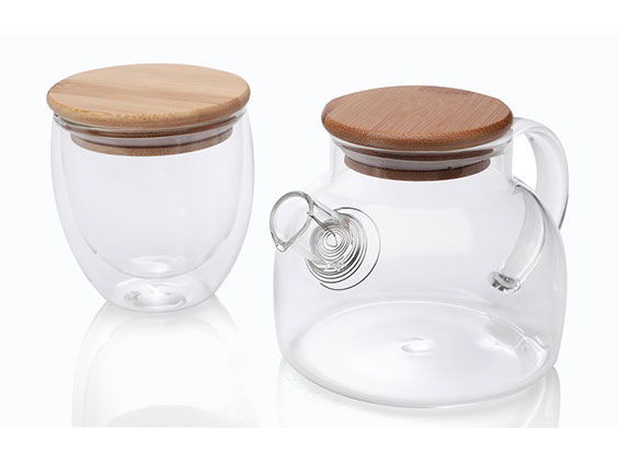 (Art. ClmB32nf) Set Tetera y vaso LINNEO