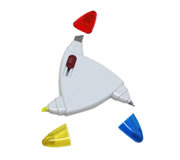 (Art. 4070) Resaltador triangular con cuter y boligrafo