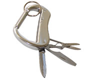 (Art. 5116) Llavero Carabiner metalico multi funcion.