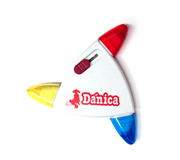 Resaltador triangular con cuter y boligrafo / D�nica